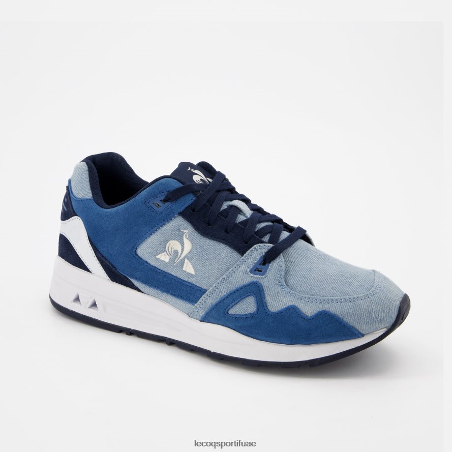 أزرق رجال حذاء LCS R1000 الدنيم الأزرق Le Coq Sportif أحذية 2684VH532