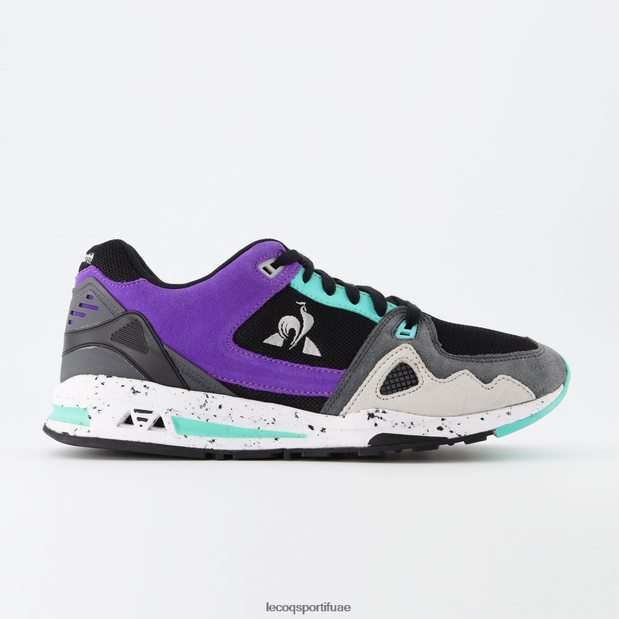 أسود رجال حذاء LCS R1000 التسعينات باللون الأسود Le Coq Sportif أحذية 2684VH579