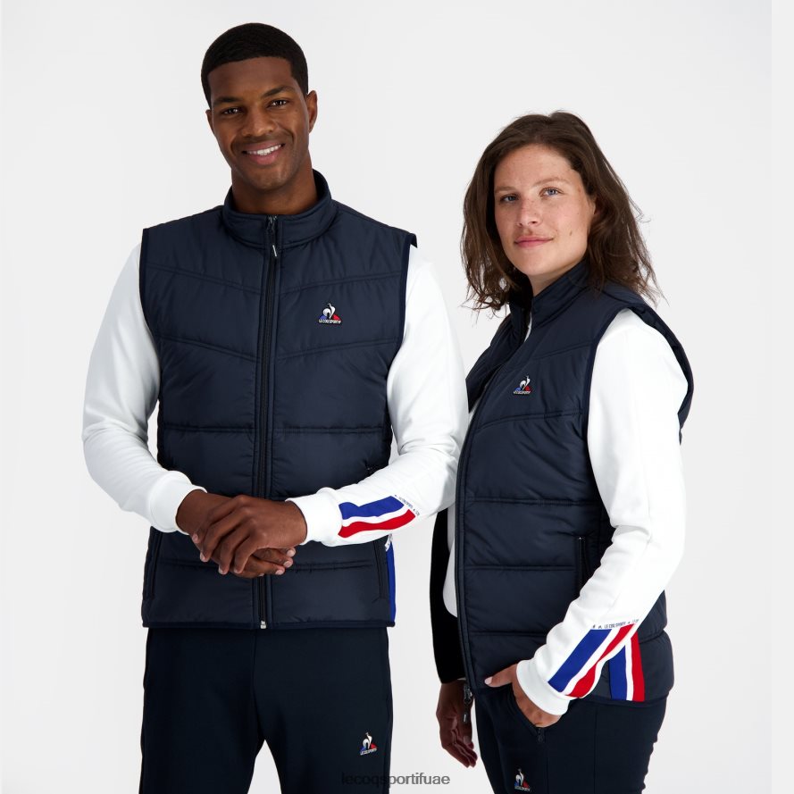 أزرق رجال سترة بلا أكمام للجنسين باللون الأزرق Le Coq Sportif ملابس 2684VH118