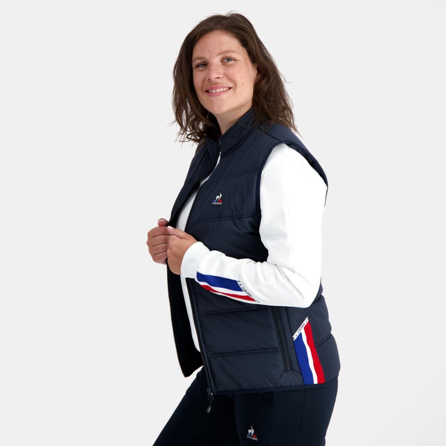 أزرق رجال سترة بلا أكمام للجنسين باللون الأزرق Le Coq Sportif ملابس 2684VH118