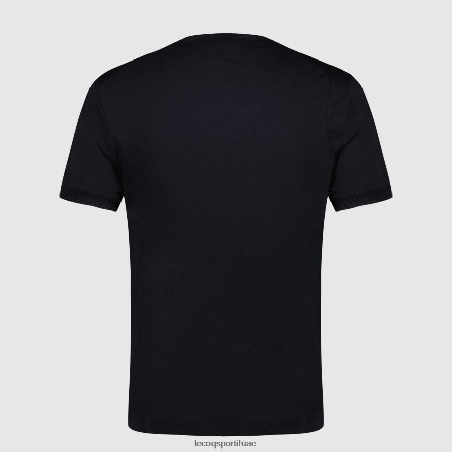أسود رجال أزياء تي شيرت أسود Le Coq Sportif ملابس 2684VH155