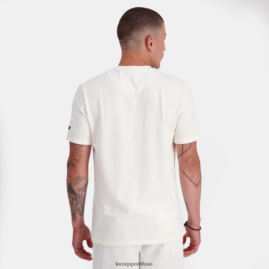أبيض رجال أزياء تي شيرت أبيض Le Coq Sportif ملابس 2684VH159