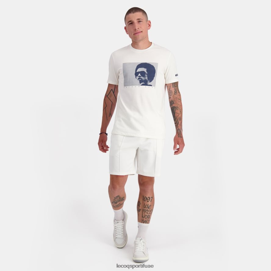 أبيض رجال أزياء تي شيرت أبيض Le Coq Sportif ملابس 2684VH159