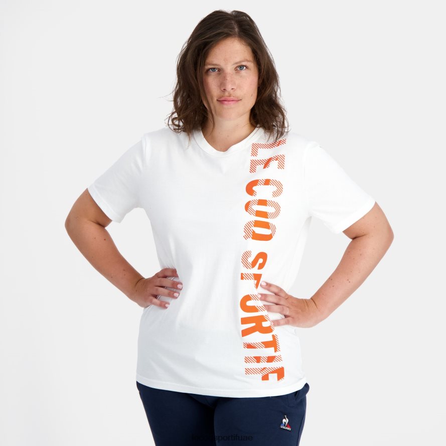 أبيض رجال أزياء تي شيرت أبيض Le Coq Sportif ملابس 2684VH162