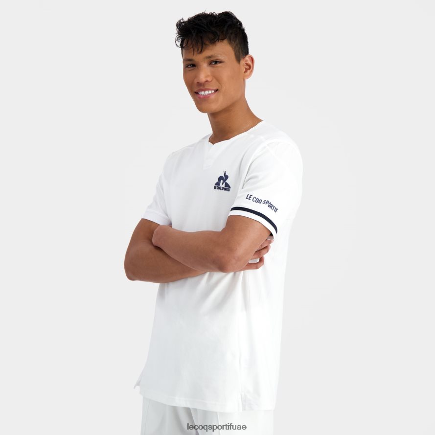 أبيض رجال أزياء تي شيرت أبيض Le Coq Sportif ملابس 2684VH165