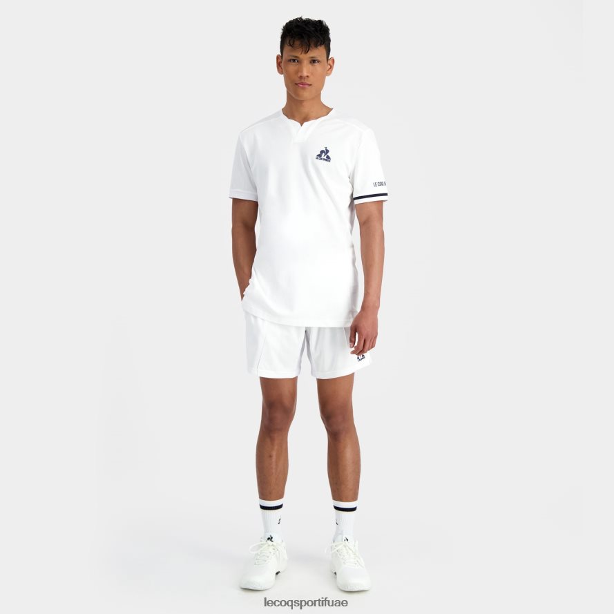 أبيض رجال أزياء تي شيرت أبيض Le Coq Sportif ملابس 2684VH165