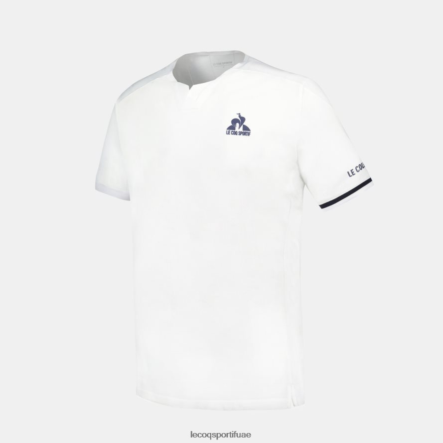 أبيض رجال أزياء تي شيرت أبيض Le Coq Sportif ملابس 2684VH165