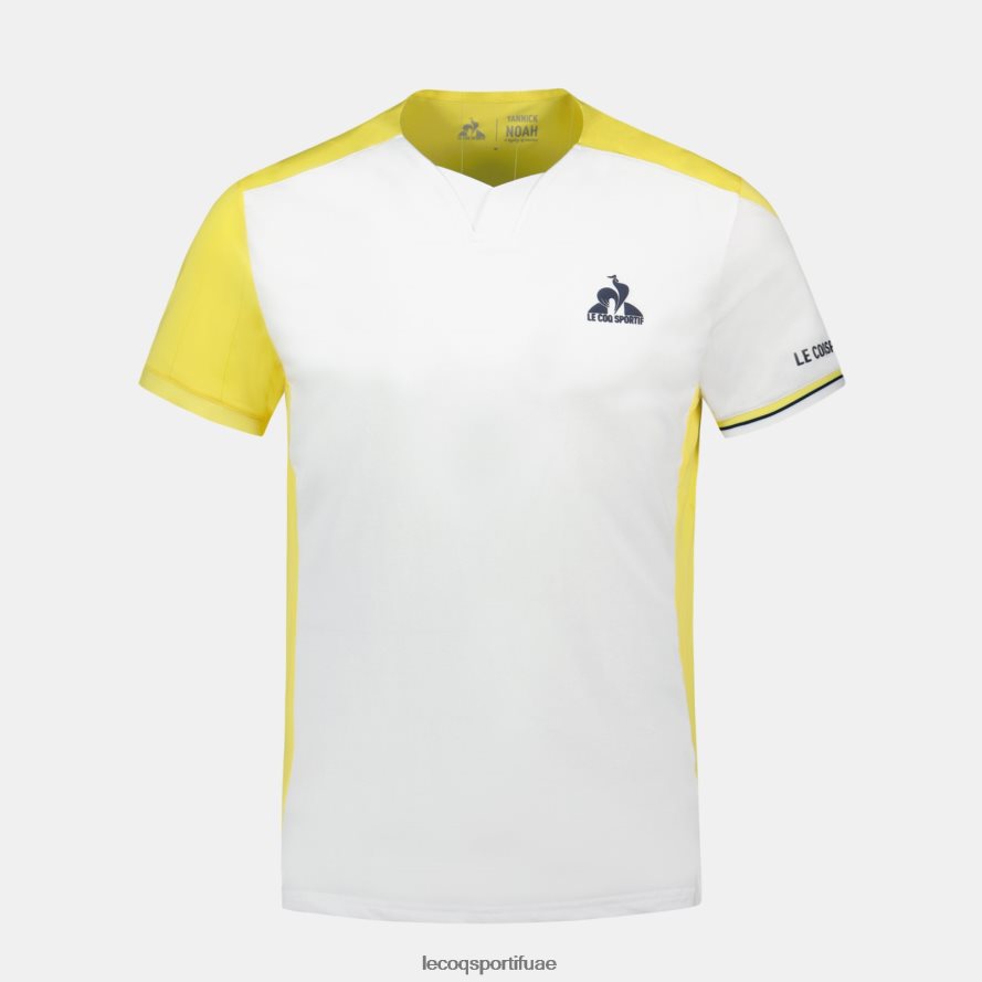 أبيض رجال أزياء تي شيرت أبيض Le Coq Sportif ملابس 2684VH166