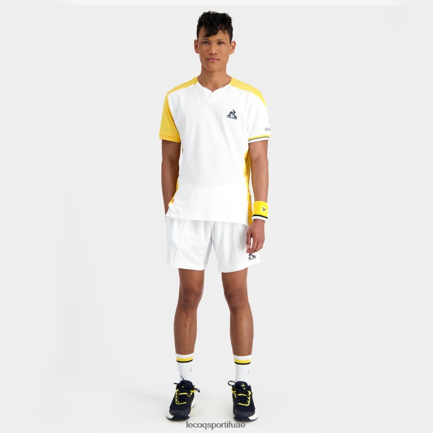 أبيض رجال أزياء تي شيرت أبيض Le Coq Sportif ملابس 2684VH166