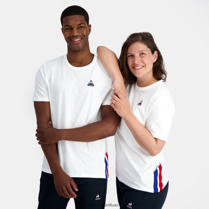 أبيض رجال أزياء تي شيرت أبيض Le Coq Sportif ملابس 2684VH170