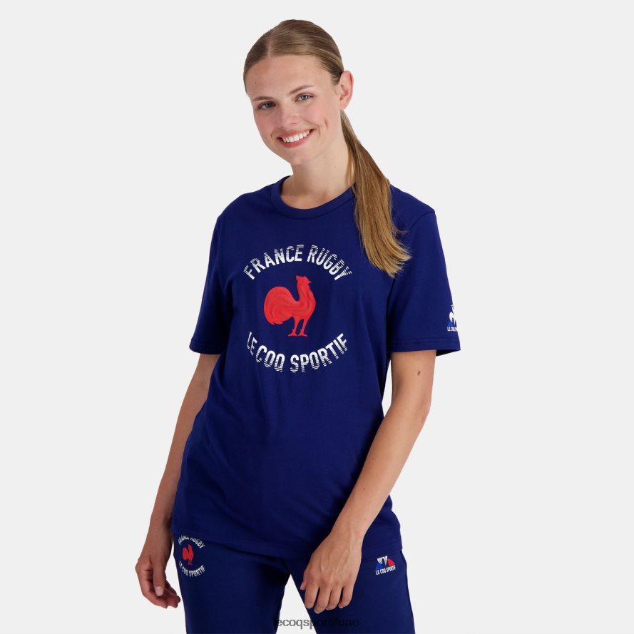 أزرق رجال تي شيرت - فرنسا الرجبي الأزرق Le Coq Sportif ملابس 2684VH172