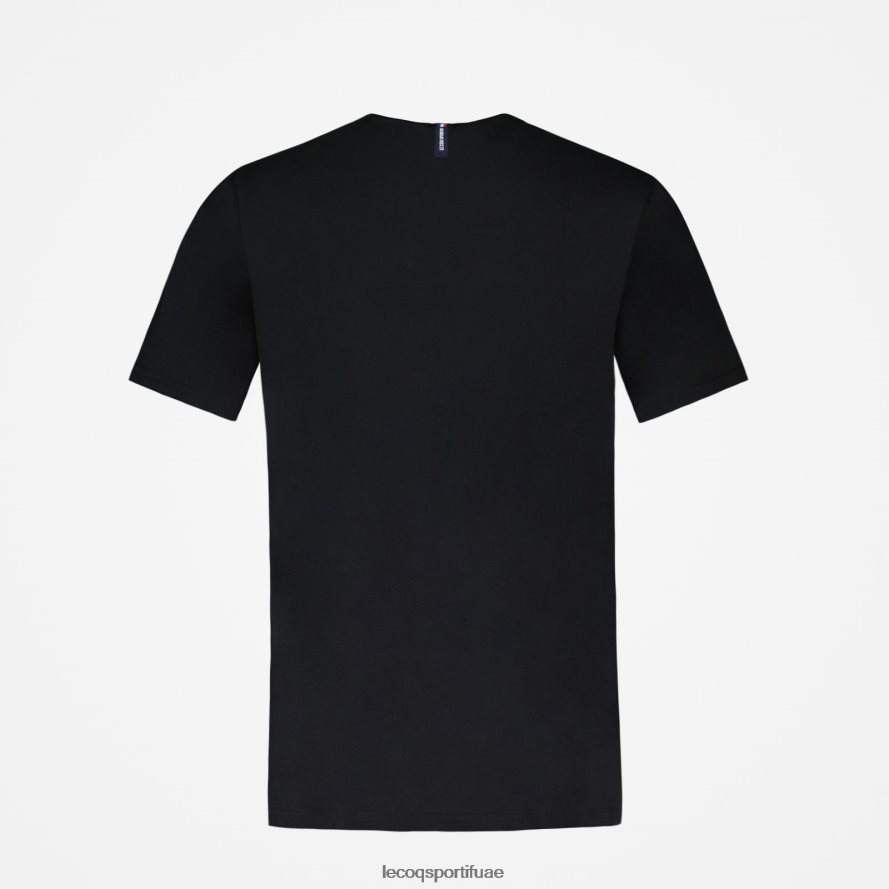 أسود رجال أزياء تي شيرت أسود Le Coq Sportif ملابس 2684VH181