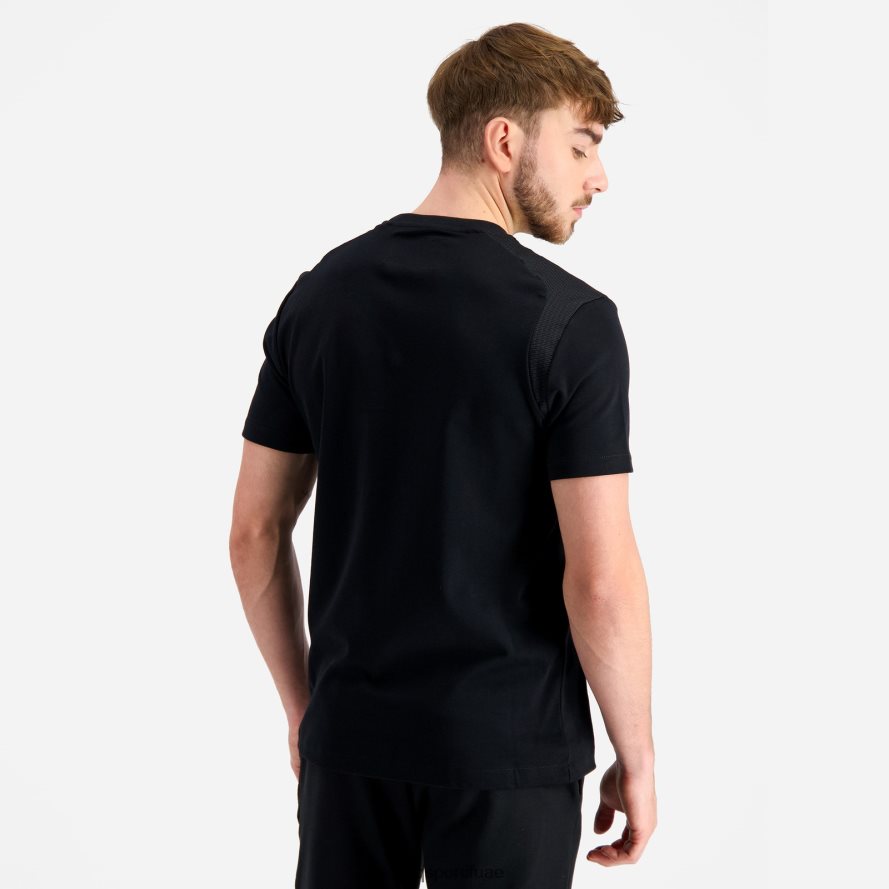 أسود رجال تي شيرت أسود Le Coq Sportif ملابس 2684VH185