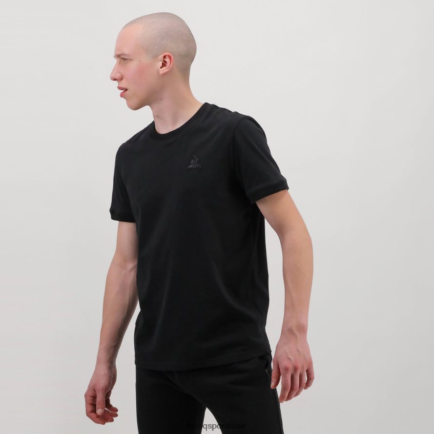 أسود رجال تي شيرت أسود Le Coq Sportif ملابس 2684VH195