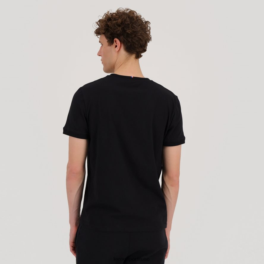 أسود رجال تي شيرت أسود Le Coq Sportif ملابس 2684VH195