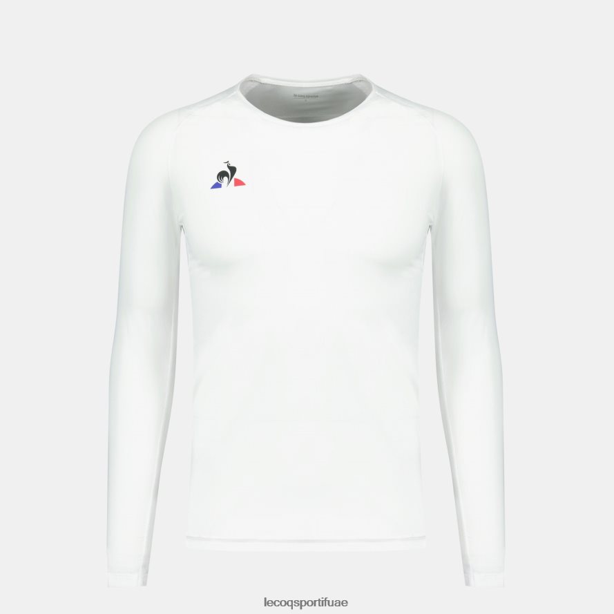 أبيض رجال تيشيرت بأكمام طويلة أبيض Le Coq Sportif ملابس 2684VH197