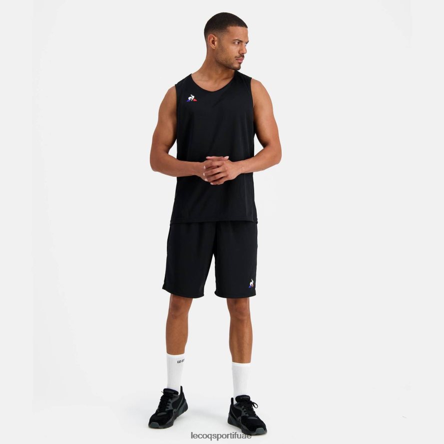 أسود رجال سترة أعلى سوداء Le Coq Sportif ملابس 2684VH198