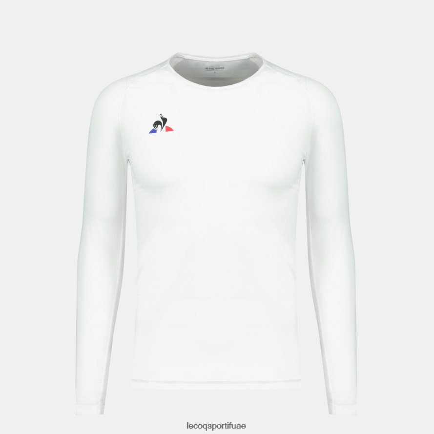 أبيض رجال تيشيرت بأكمام طويلة أبيض Le Coq Sportif ملابس 2684VH200