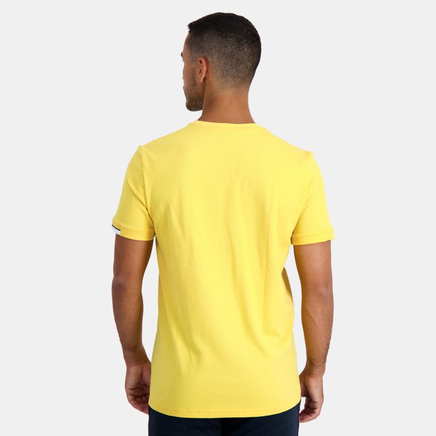 أصفر رجال تي شيرت أصفر Le Coq Sportif ملابس 2684VH211
