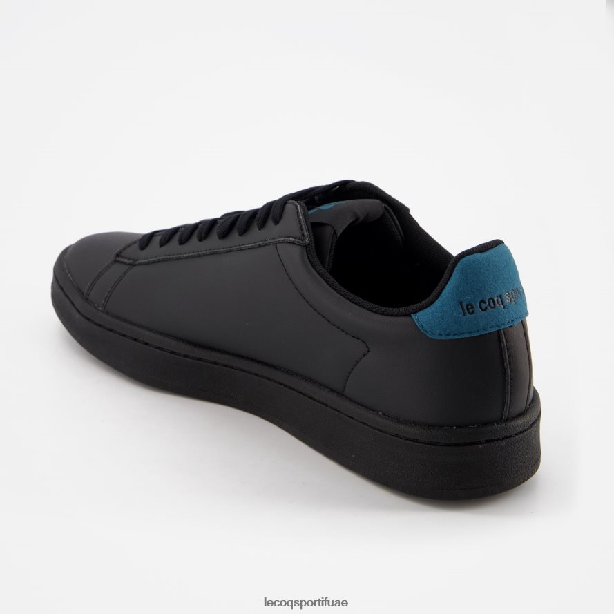 أسود رجال حذاء كلاسيكي ثلاثي الألوان ناعم باللون الأسود الداكن Le Coq Sportif أحذية 2684VH280