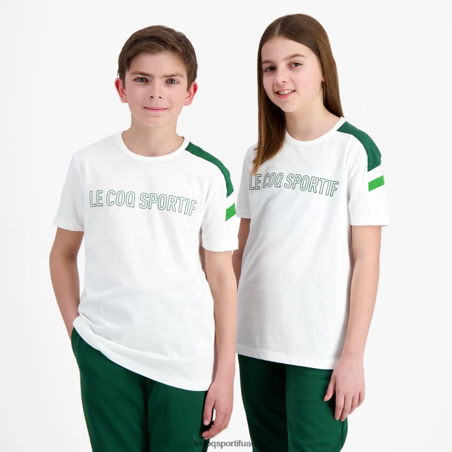 أبيض أطفال تي شيرت أبيض Le Coq Sportif ملابس 2684VH382