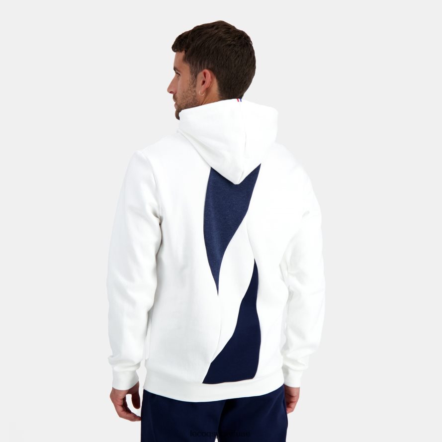أبيض رجال مقنعين البلوز الأبيض Le Coq Sportif ملابس 2684VH441