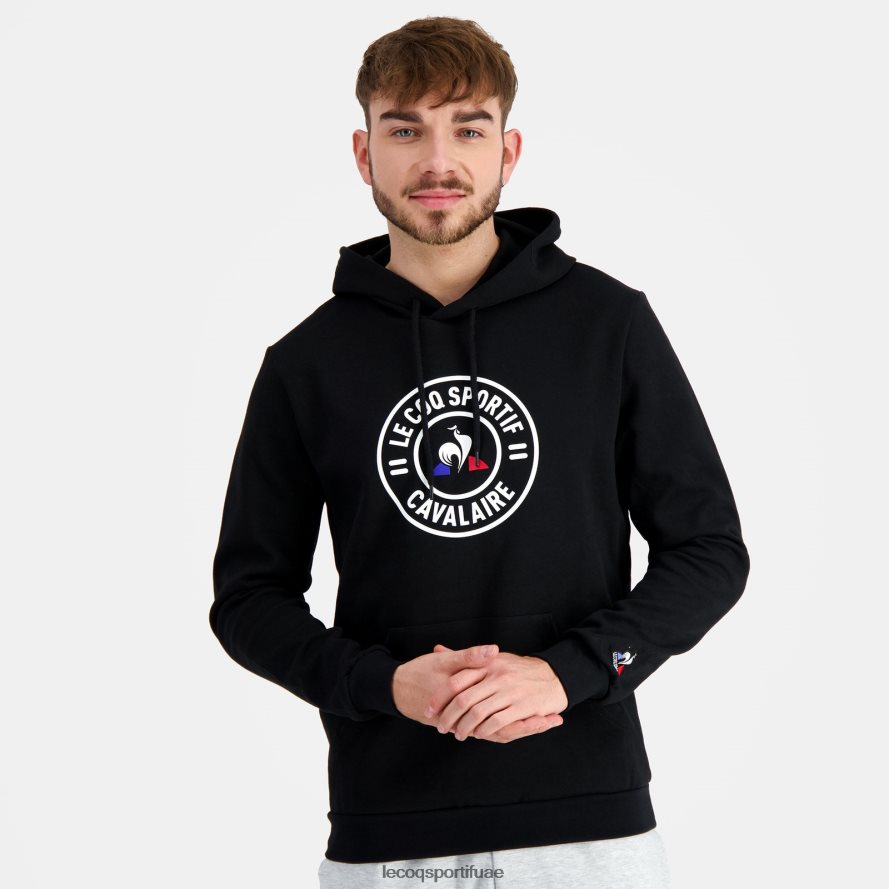 أسود رجال مقنعين البلوز الأسود Le Coq Sportif ملابس 2684VH45