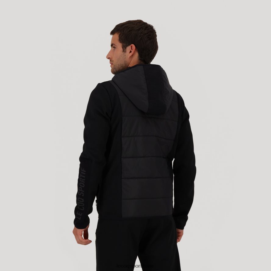 أسود رجال سترة مقنعين مع الرمز البريدي الأسود Le Coq Sportif ملابس 2684VH450