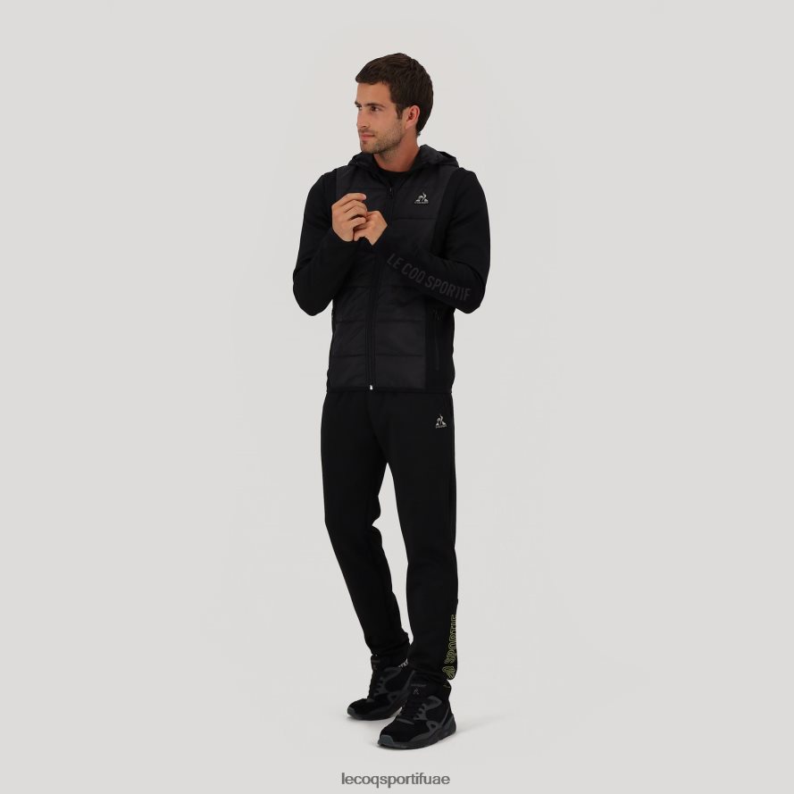 أسود رجال سترة مقنعين مع الرمز البريدي الأسود Le Coq Sportif ملابس 2684VH450