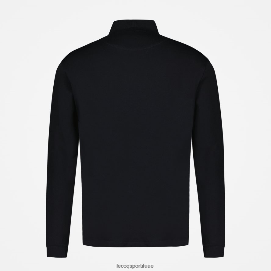 أسود رجال تيشيرت بأكمام طويلة أسود Le Coq Sportif ملابس 2684VH461