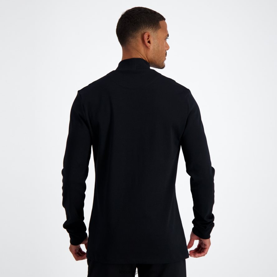 أسود رجال تيشيرت بأكمام طويلة أسود Le Coq Sportif ملابس 2684VH461