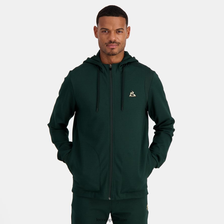 أخضر رجال سترة مقنعين مع الرمز البريدي الأخضر Le Coq Sportif ملابس 2684VH462