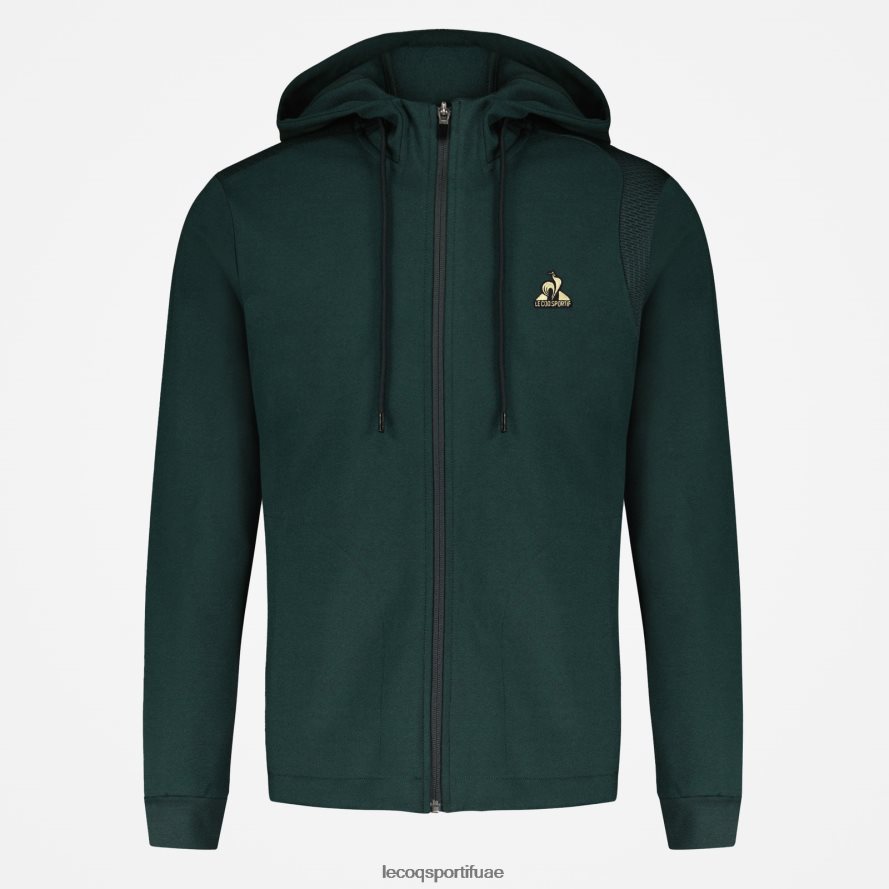 أخضر رجال سترة مقنعين مع الرمز البريدي الأخضر Le Coq Sportif ملابس 2684VH462