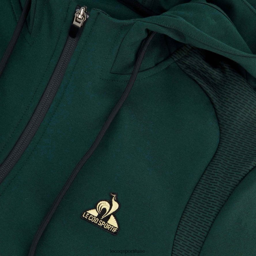 أخضر رجال سترة مقنعين مع الرمز البريدي الأخضر Le Coq Sportif ملابس 2684VH462