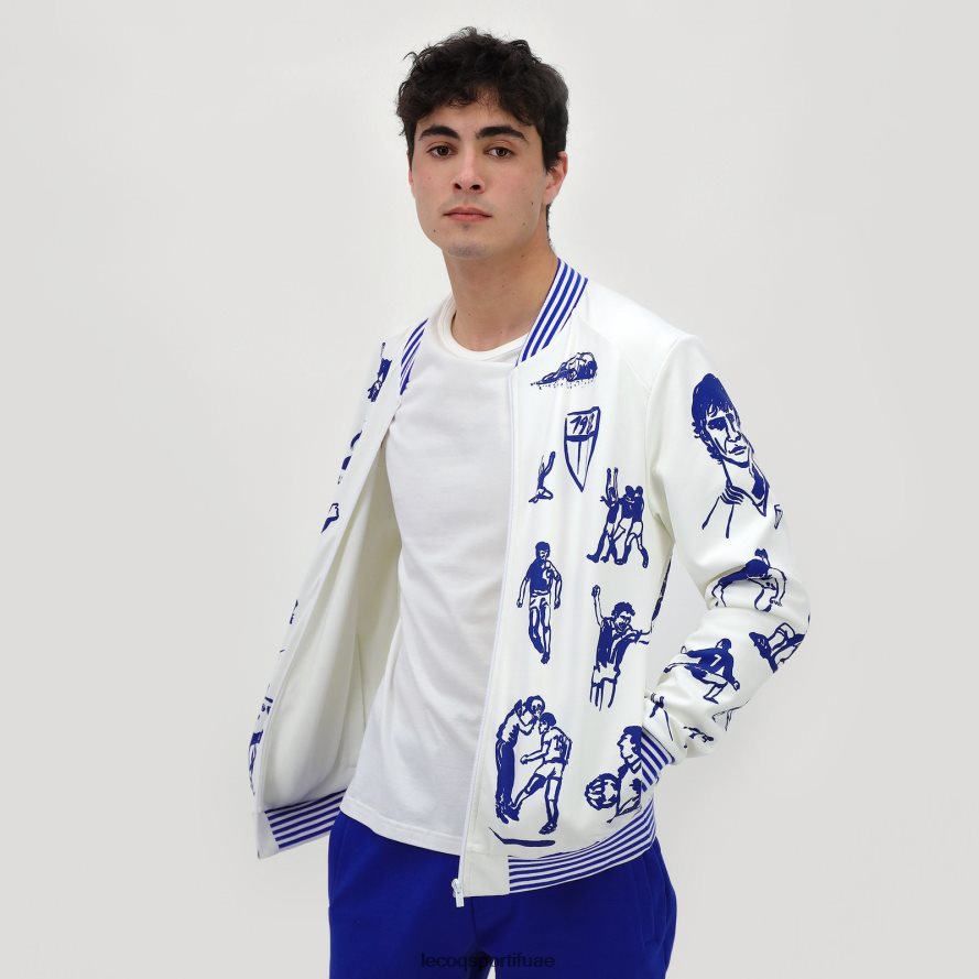 أبيض رجال سويت شيرت بسحاب أبيض Le Coq Sportif ملابس 2684VH472