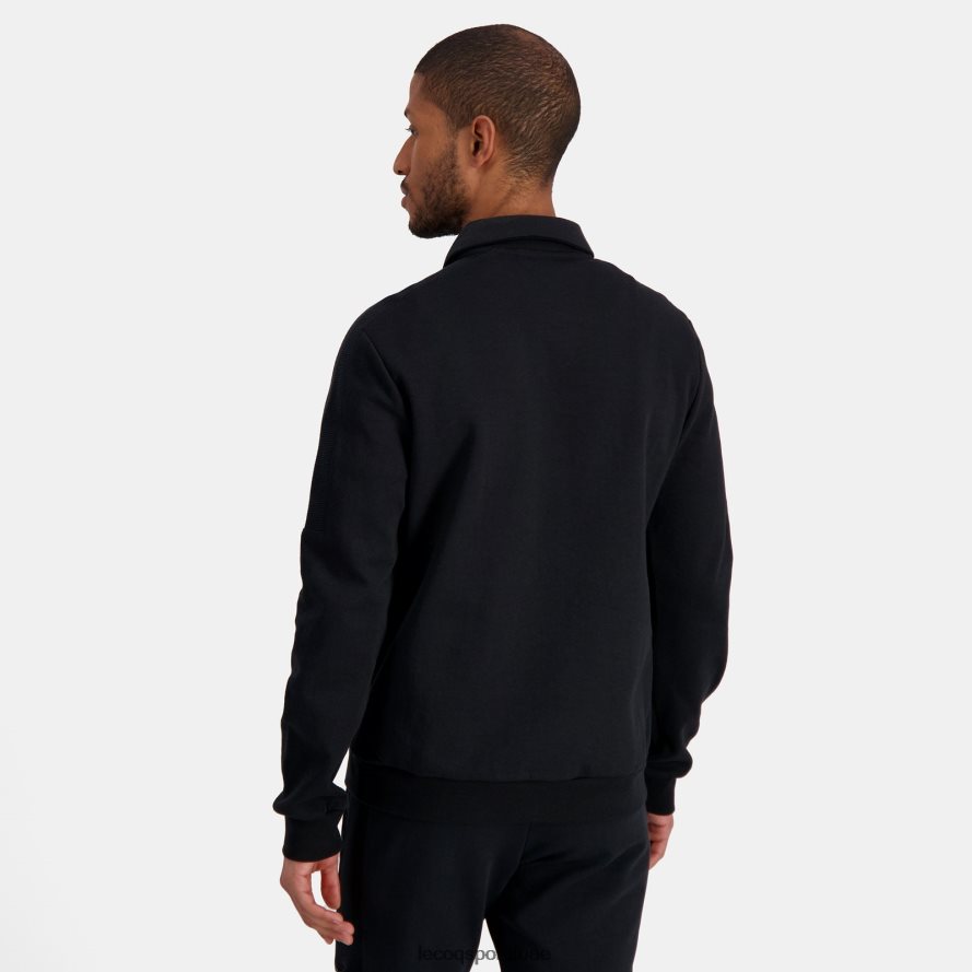 أسود رجال سترة مضغوطة سوداء Le Coq Sportif ملابس 2684VH489