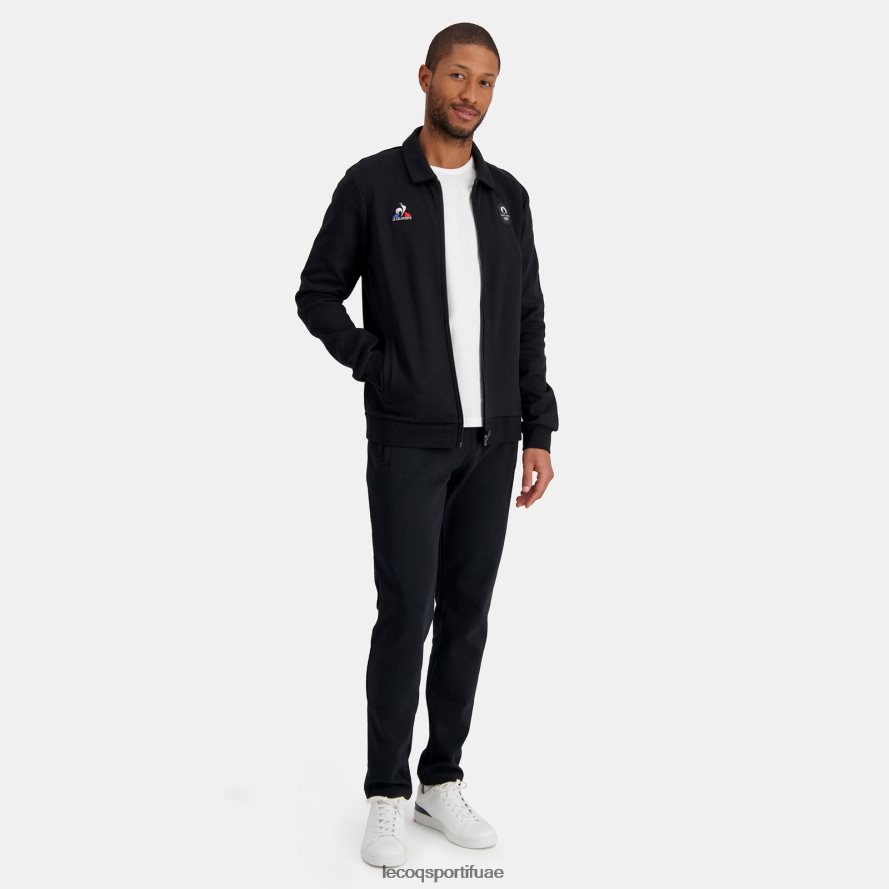 أسود رجال سترة مضغوطة سوداء Le Coq Sportif ملابس 2684VH489