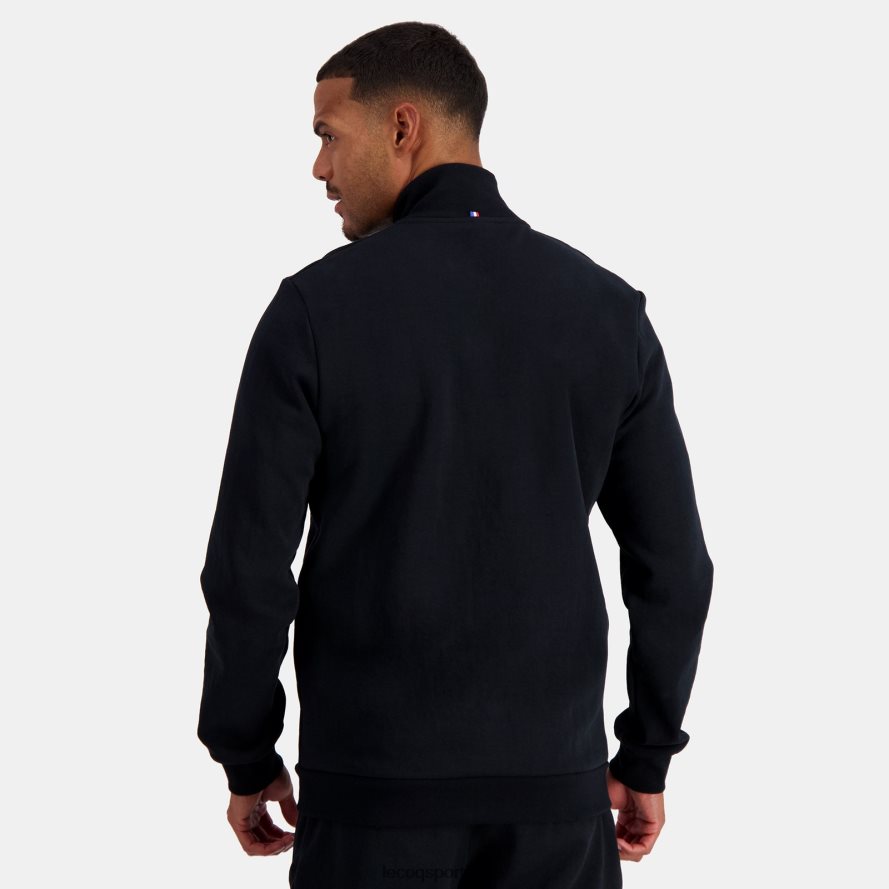 أسود رجال سترة مضغوطة سوداء Le Coq Sportif ملابس 2684VH51