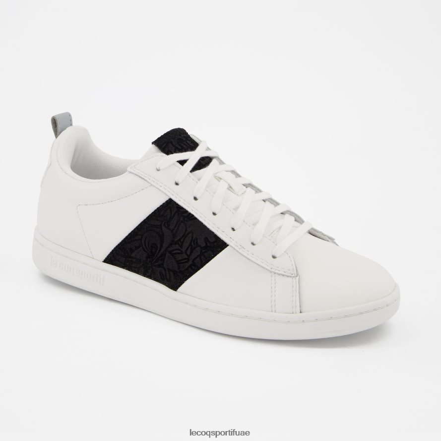 أبيض نحيف حذاء كورت كلاسيكي مع نباتات بيضاء Le Coq Sportif أحذية 2684VH632