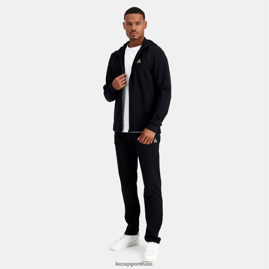 أسود رجال سترة مقنعين مع الرمز البريدي الأسود Le Coq Sportif ملابس 2684VH70
