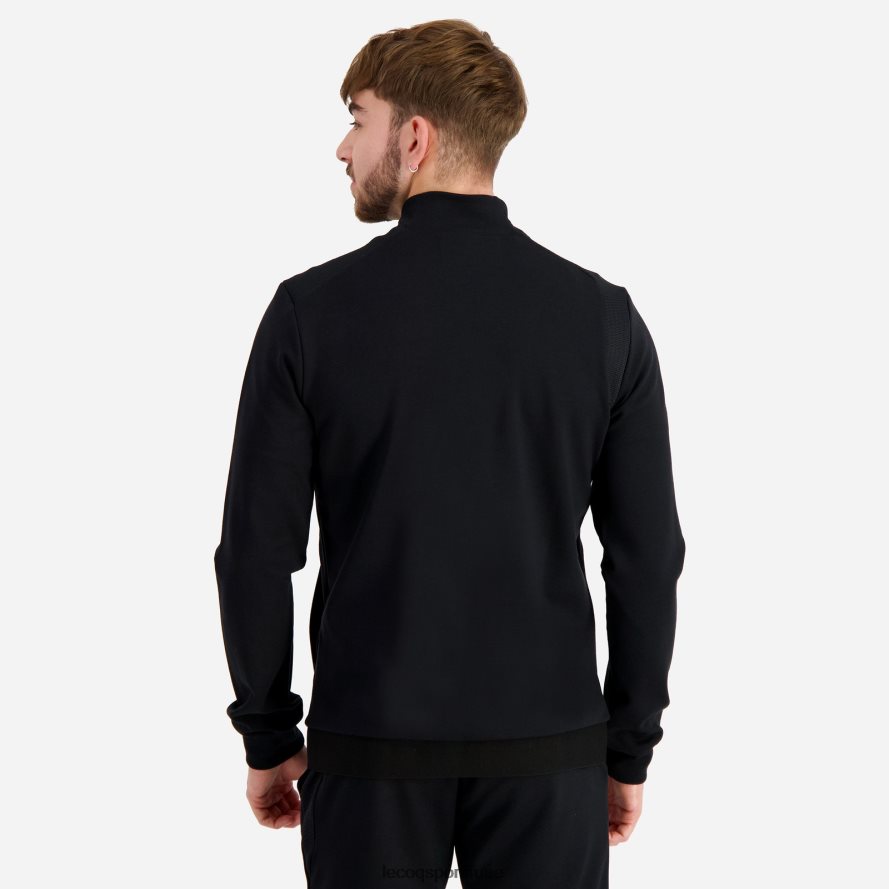 أسود رجال سترة مضغوطة سوداء Le Coq Sportif ملابس 2684VH72