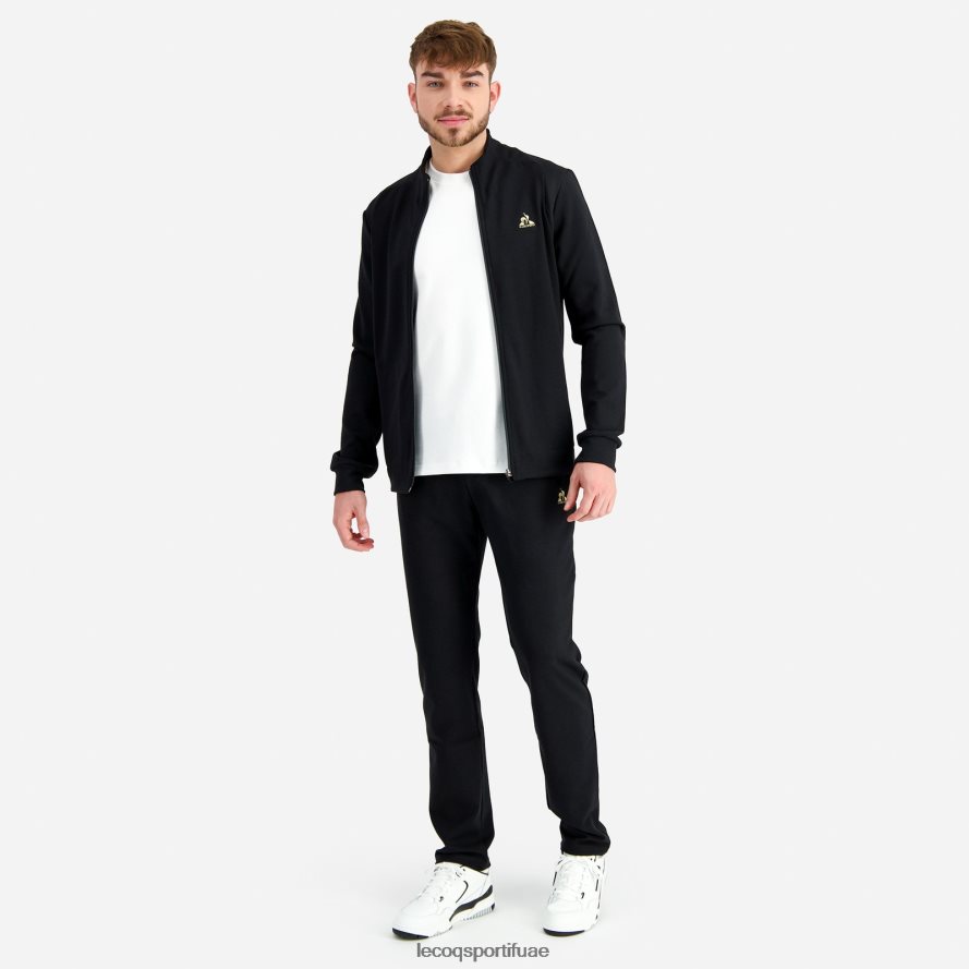 أسود رجال سترة مضغوطة سوداء Le Coq Sportif ملابس 2684VH72