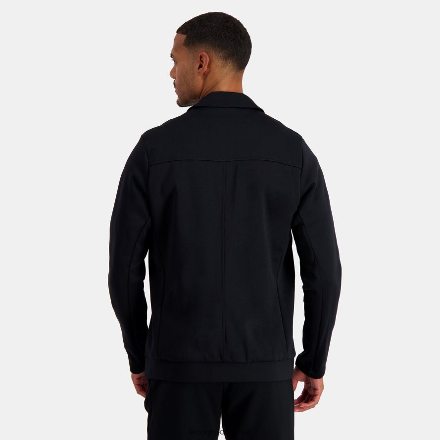 أسود رجال سترة مضغوطة سوداء Le Coq Sportif ملابس 2684VH73