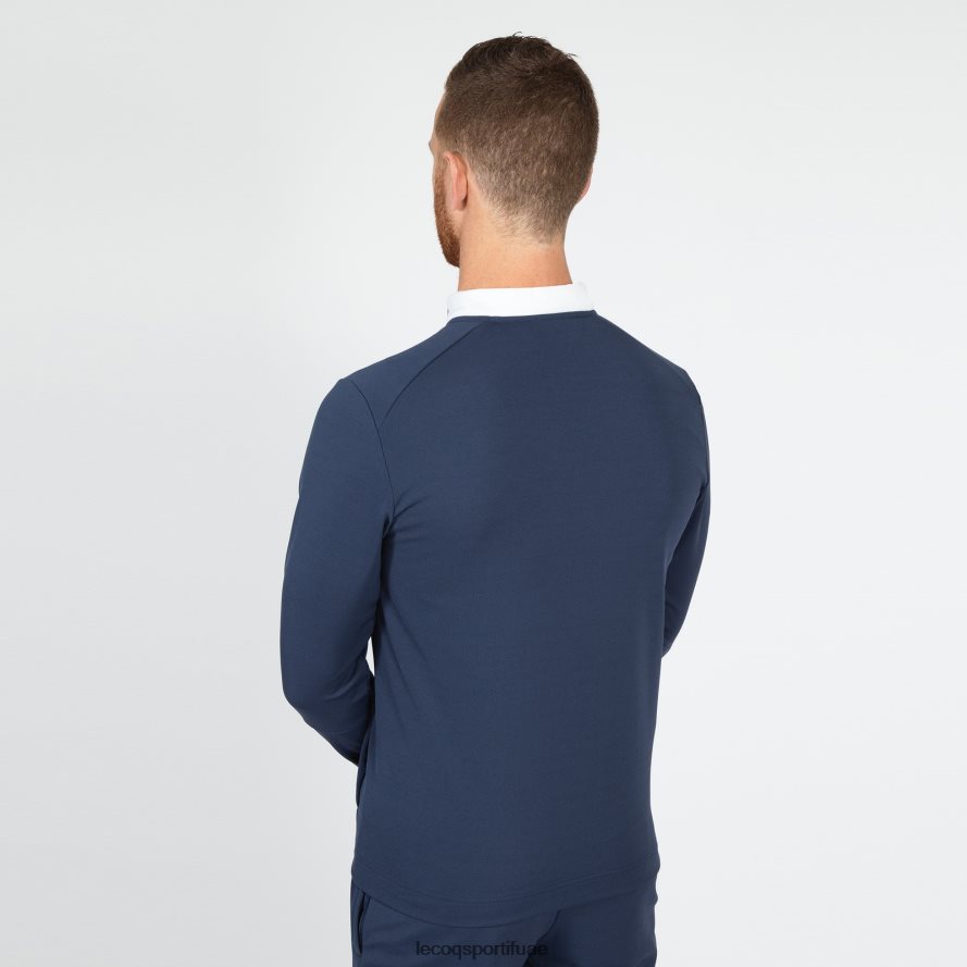 أزرق رجال البلوز مضغوط الأزرق Le Coq Sportif ملابس 2684VH74