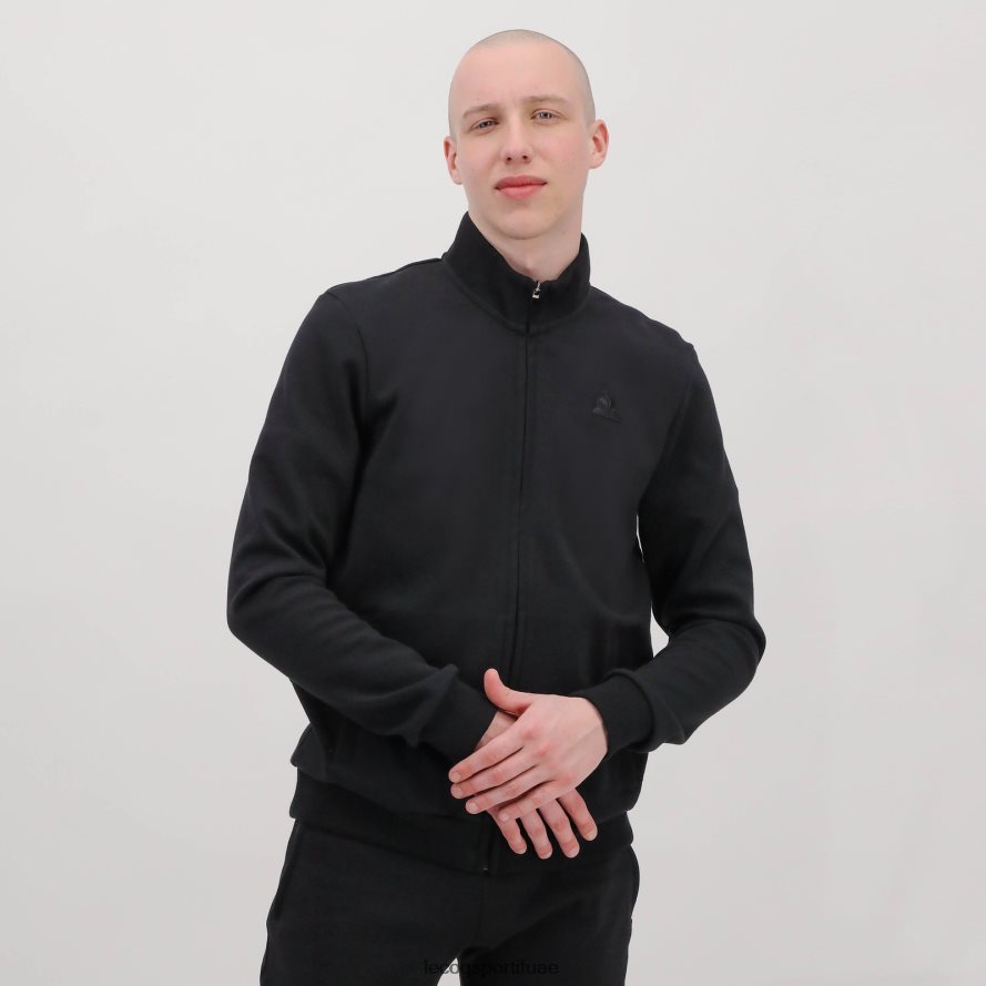 أسود رجال سترة مضغوطة سوداء Le Coq Sportif ملابس 2684VH78