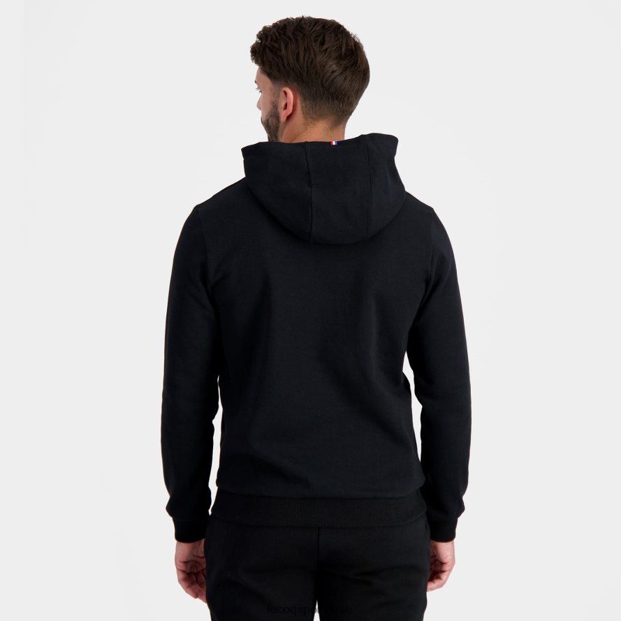 أسود رجال مقنعين البلوز الأسود Le Coq Sportif ملابس 2684VH7