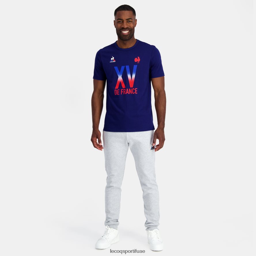 أزرق رجال تيشيرت - xv de france أزرق Le Coq Sportif ملابس 2684VH141