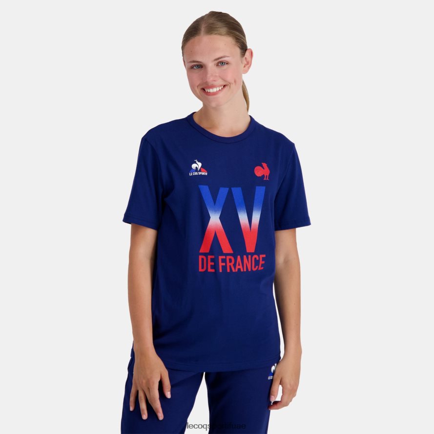 أزرق رجال تيشيرت - xv de france أزرق Le Coq Sportif ملابس 2684VH141