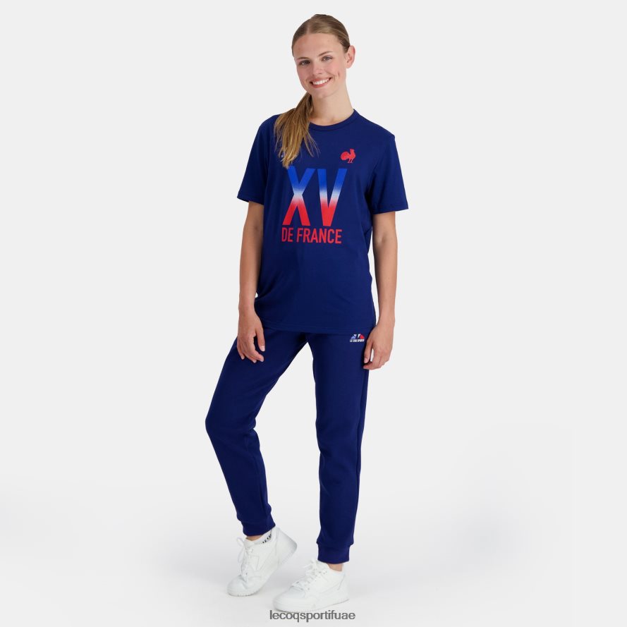 أزرق رجال تيشيرت - xv de france أزرق Le Coq Sportif ملابس 2684VH141