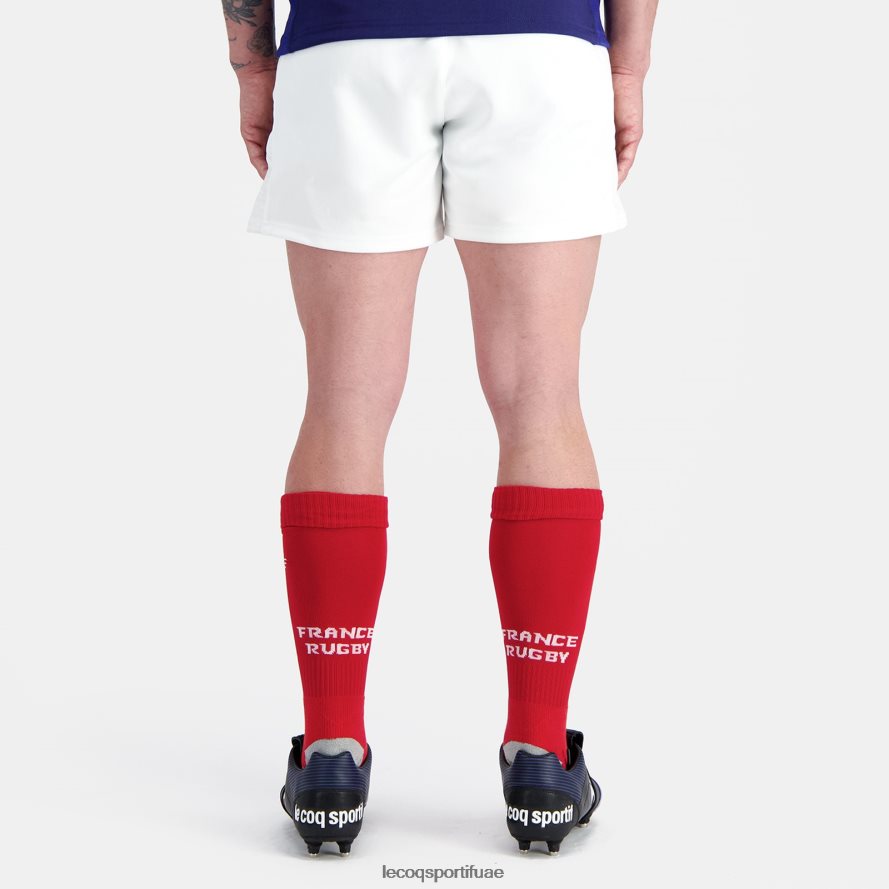 أبيض رجال نسخة طبق الأصل قصيرة - xv de france الأبيض Le Coq Sportif ملابس 2684VH235